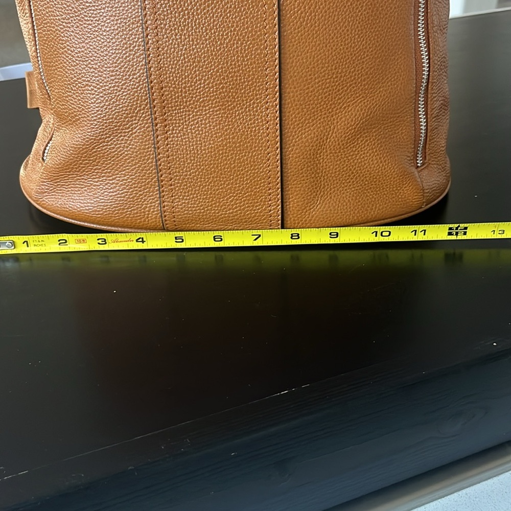 Orange Leather Backpack - image 5